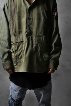 画像をギャラリービューアに読み込む, CHANGES VINTAGE REMAKE MILITARY HOODIE SHIRT-PARKA (KHAKI #B)