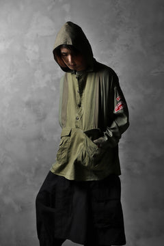 画像をギャラリービューアに読み込む, CHANGES VINTAGE REMAKE MILITARY HOODIE SHIRT-PARKA (KHAKI #C)