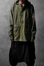 画像をギャラリービューアに読み込む, CHANGES VINTAGE REMAKE MILITARY HOODIE SHIRT-PARKA (KHAKI #C)