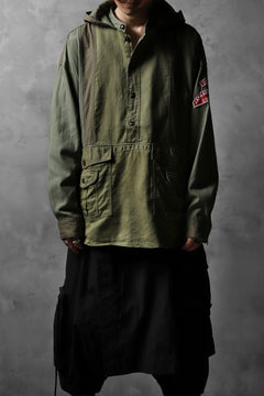 画像をギャラリービューアに読み込む, CHANGES VINTAGE REMAKE MILITARY HOODIE SHIRT-PARKA (KHAKI #C)