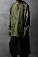 画像をギャラリービューアに読み込む, CHANGES VINTAGE REMAKE MILITARY HOODIE SHIRT-PARKA (KHAKI #C)