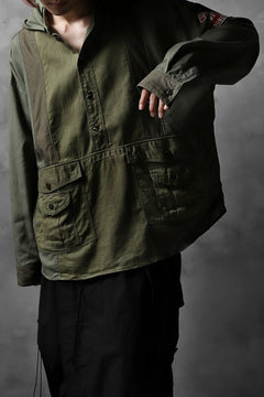 画像をギャラリービューアに読み込む, CHANGES VINTAGE REMAKE MILITARY HOODIE SHIRT-PARKA (KHAKI #C)