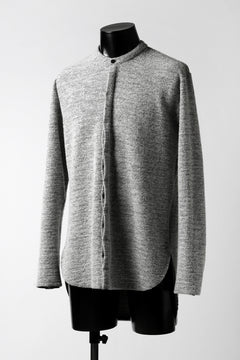 画像をギャラリービューアに読み込む, ierib MINIMAL SHIRT / COMPRESSED PILE KNIT (GREY)