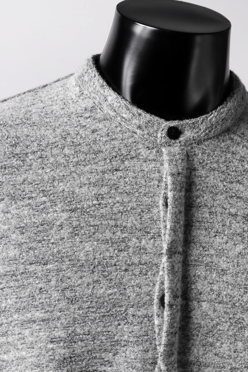 画像をギャラリービューアに読み込む, ierib MINIMAL SHIRT / COMPRESSED PILE KNIT (GREY)