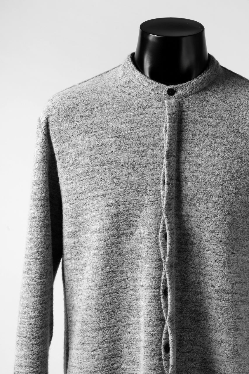 画像をギャラリービューアに読み込む, ierib MINIMAL SHIRT / COMPRESSED PILE KNIT (GREY)