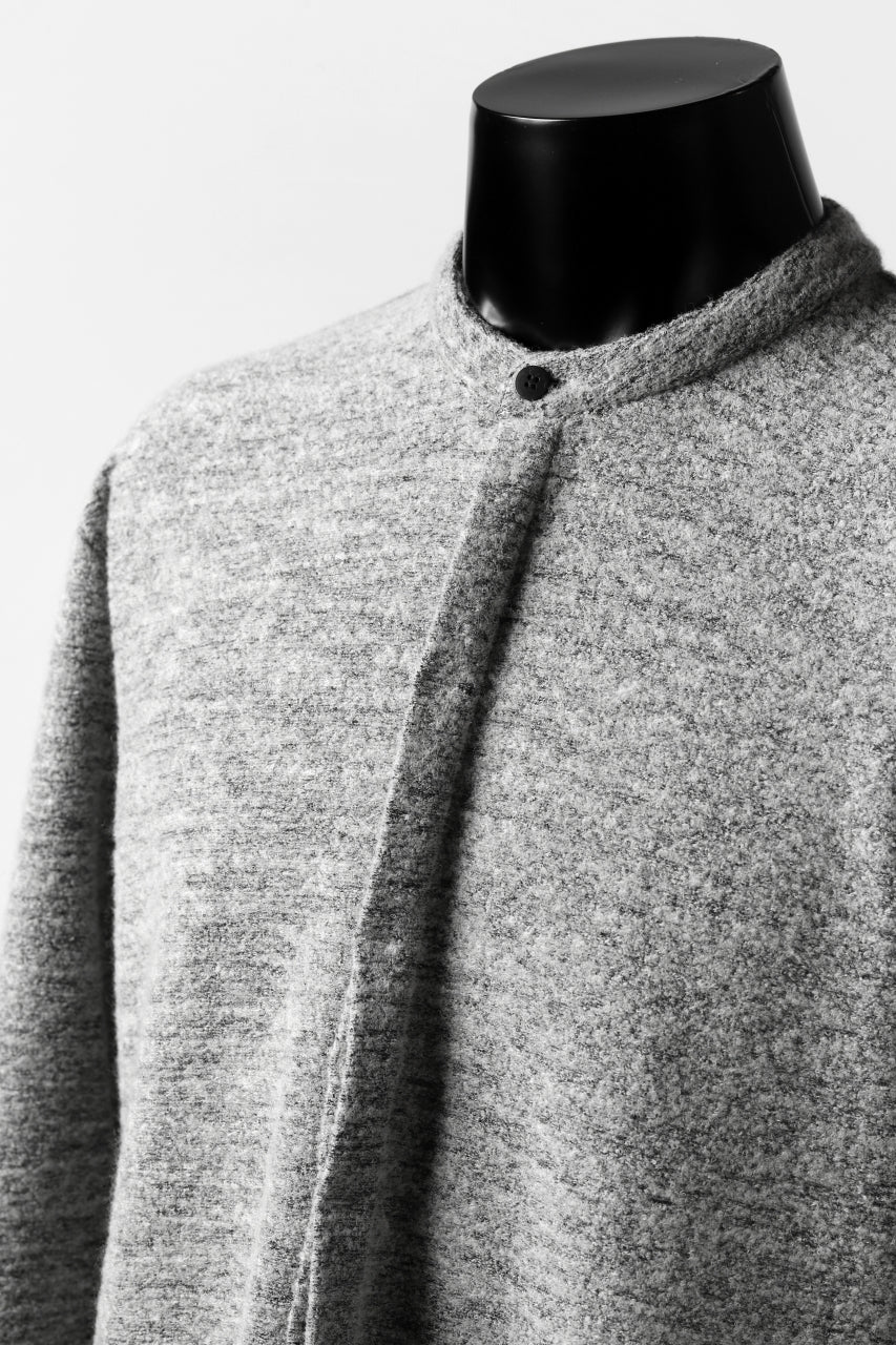 画像をギャラリービューアに読み込む, ierib MINIMAL SHIRT / COMPRESSED PILE KNIT (GREY)