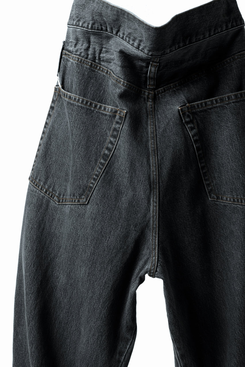 画像をギャラリービューアに読み込む, FACETASM SUPER BIG DENIM PANTS (BLACK)