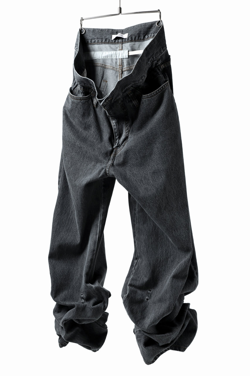 画像をギャラリービューアに読み込む, FACETASM SUPER BIG DENIM PANTS (BLACK)