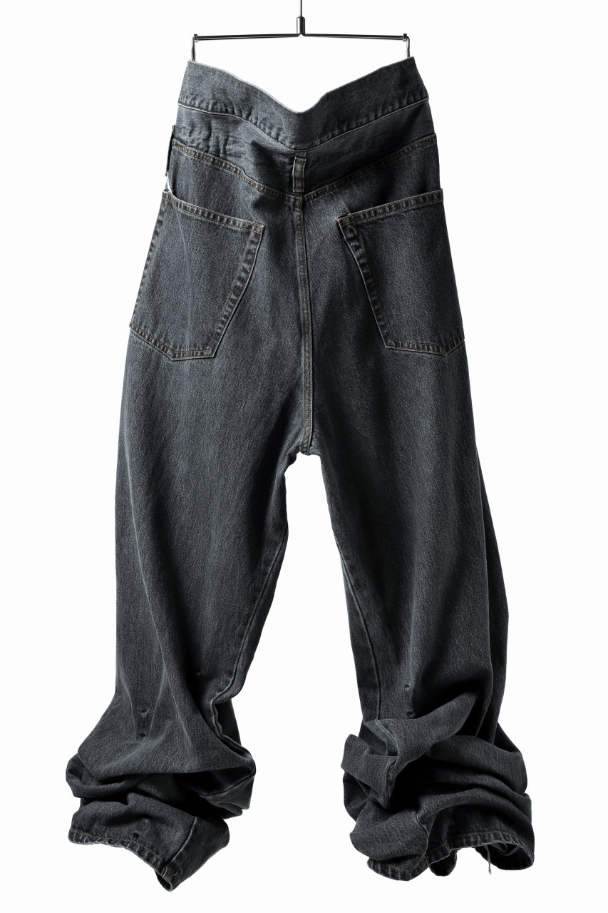 画像をギャラリービューアに読み込む, FACETASM SUPER BIG DENIM PANTS (BLACK)