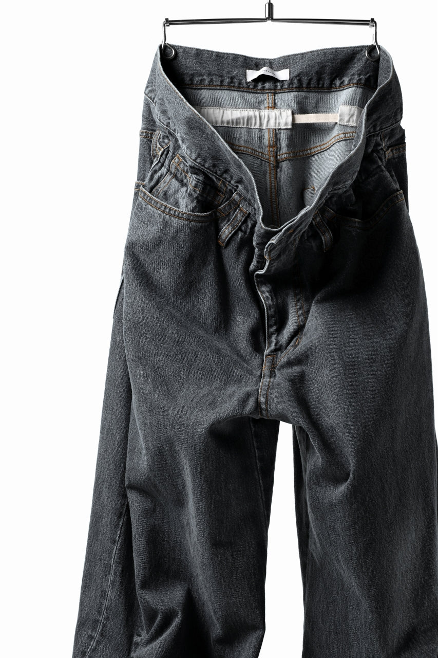 画像をギャラリービューアに読み込む, FACETASM SUPER BIG DENIM PANTS (BLACK)