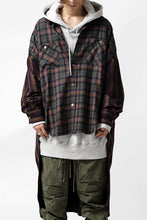 画像をギャラリービューアに読み込む, FACETASM HIGH-LOW ZIPPER SHIRT COAT (BROWN)