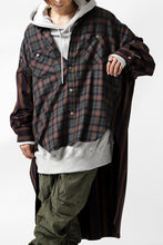 画像をギャラリービューアに読み込む, FACETASM HIGH-LOW ZIPPER SHIRT COAT (BROWN)