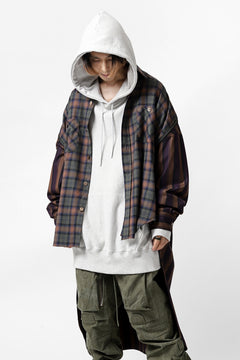 画像をギャラリービューアに読み込む, FACETASM HIGH-LOW ZIPPER SHIRT COAT (BROWN)