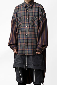 画像をギャラリービューアに読み込む, FACETASM HIGH-LOW ZIPPER SHIRT COAT (BROWN)