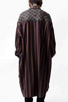画像をギャラリービューアに読み込む, FACETASM HIGH-LOW ZIPPER SHIRT COAT (BROWN)