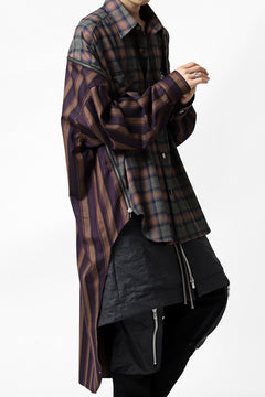 画像をギャラリービューアに読み込む, FACETASM HIGH-LOW ZIPPER SHIRT COAT (BROWN)