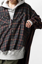 画像をギャラリービューアに読み込む, FACETASM HIGH-LOW ZIPPER SHIRT COAT (BROWN)