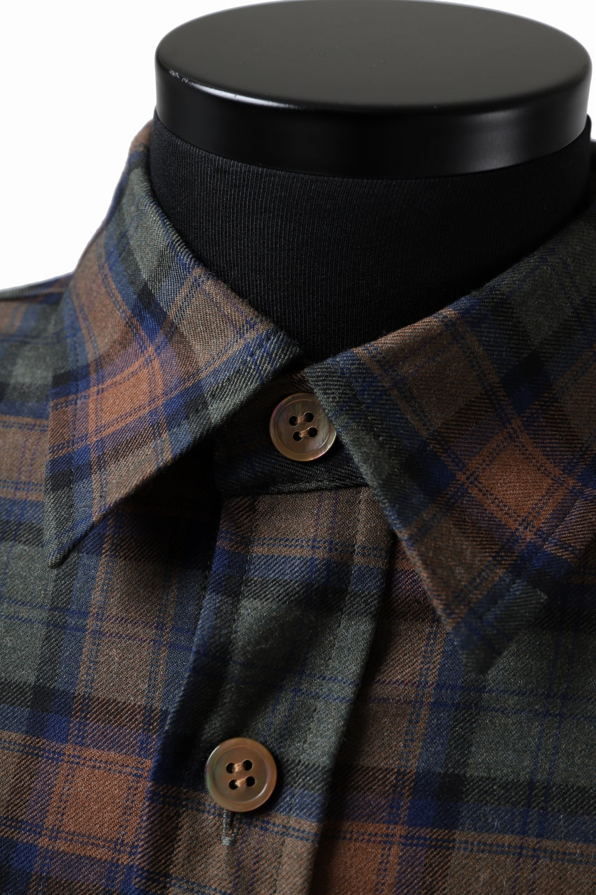 画像をギャラリービューアに読み込む, FACETASM HIGH-LOW ZIPPER SHIRT COAT (BROWN)