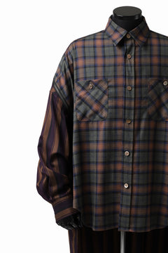画像をギャラリービューアに読み込む, FACETASM HIGH-LOW ZIPPER SHIRT COAT (BROWN)