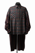 画像をギャラリービューアに読み込む, FACETASM HIGH-LOW ZIPPER SHIRT COAT (BROWN)