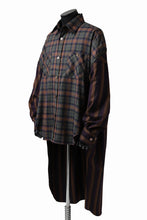 画像をギャラリービューアに読み込む, FACETASM HIGH-LOW ZIPPER SHIRT COAT (BROWN)