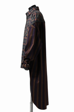画像をギャラリービューアに読み込む, FACETASM HIGH-LOW ZIPPER SHIRT COAT (BROWN)