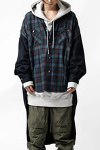 画像をギャラリービューアに読み込む, FACETASM HIGH-LOW ZIPPER SHIRT COAT (NAVY)