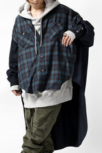 画像をギャラリービューアに読み込む, FACETASM HIGH-LOW ZIPPER SHIRT COAT (NAVY)