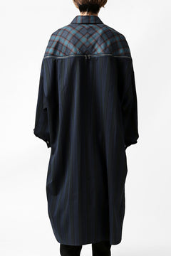 画像をギャラリービューアに読み込む, FACETASM HIGH-LOW ZIPPER SHIRT COAT (NAVY)