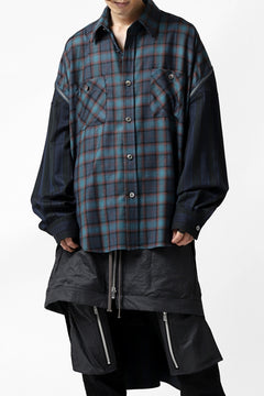 画像をギャラリービューアに読み込む, FACETASM HIGH-LOW ZIPPER SHIRT COAT (NAVY)