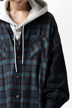 画像をギャラリービューアに読み込む, FACETASM HIGH-LOW ZIPPER SHIRT COAT (NAVY)