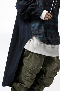 画像をギャラリービューアに読み込む, FACETASM HIGH-LOW ZIPPER SHIRT COAT (NAVY)