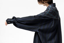 画像をギャラリービューアに読み込む, FACETASM HIGH-LOW ZIPPER SHIRT COAT (NAVY)