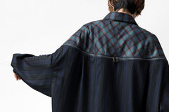 画像をギャラリービューアに読み込む, FACETASM HIGH-LOW ZIPPER SHIRT COAT (NAVY)