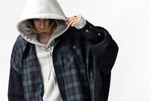 画像をギャラリービューアに読み込む, FACETASM HIGH-LOW ZIPPER SHIRT COAT (NAVY)