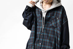 画像をギャラリービューアに読み込む, FACETASM HIGH-LOW ZIPPER SHIRT COAT (NAVY)