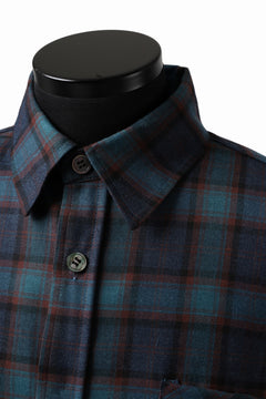 画像をギャラリービューアに読み込む, FACETASM HIGH-LOW ZIPPER SHIRT COAT (NAVY)