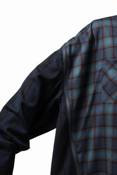 画像をギャラリービューアに読み込む, FACETASM HIGH-LOW ZIPPER SHIRT COAT (NAVY)