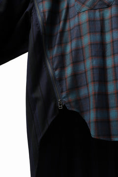 画像をギャラリービューアに読み込む, FACETASM HIGH-LOW ZIPPER SHIRT COAT (NAVY)