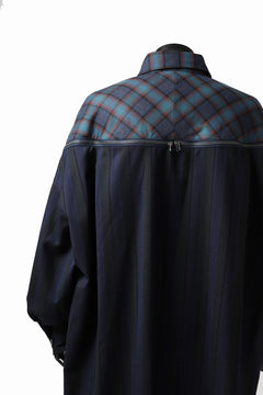 画像をギャラリービューアに読み込む, FACETASM HIGH-LOW ZIPPER SHIRT COAT (NAVY)