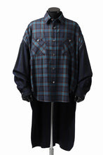 画像をギャラリービューアに読み込む, FACETASM HIGH-LOW ZIPPER SHIRT COAT (NAVY)