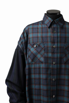 画像をギャラリービューアに読み込む, FACETASM HIGH-LOW ZIPPER SHIRT COAT (NAVY)