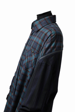 画像をギャラリービューアに読み込む, FACETASM HIGH-LOW ZIPPER SHIRT COAT (NAVY)