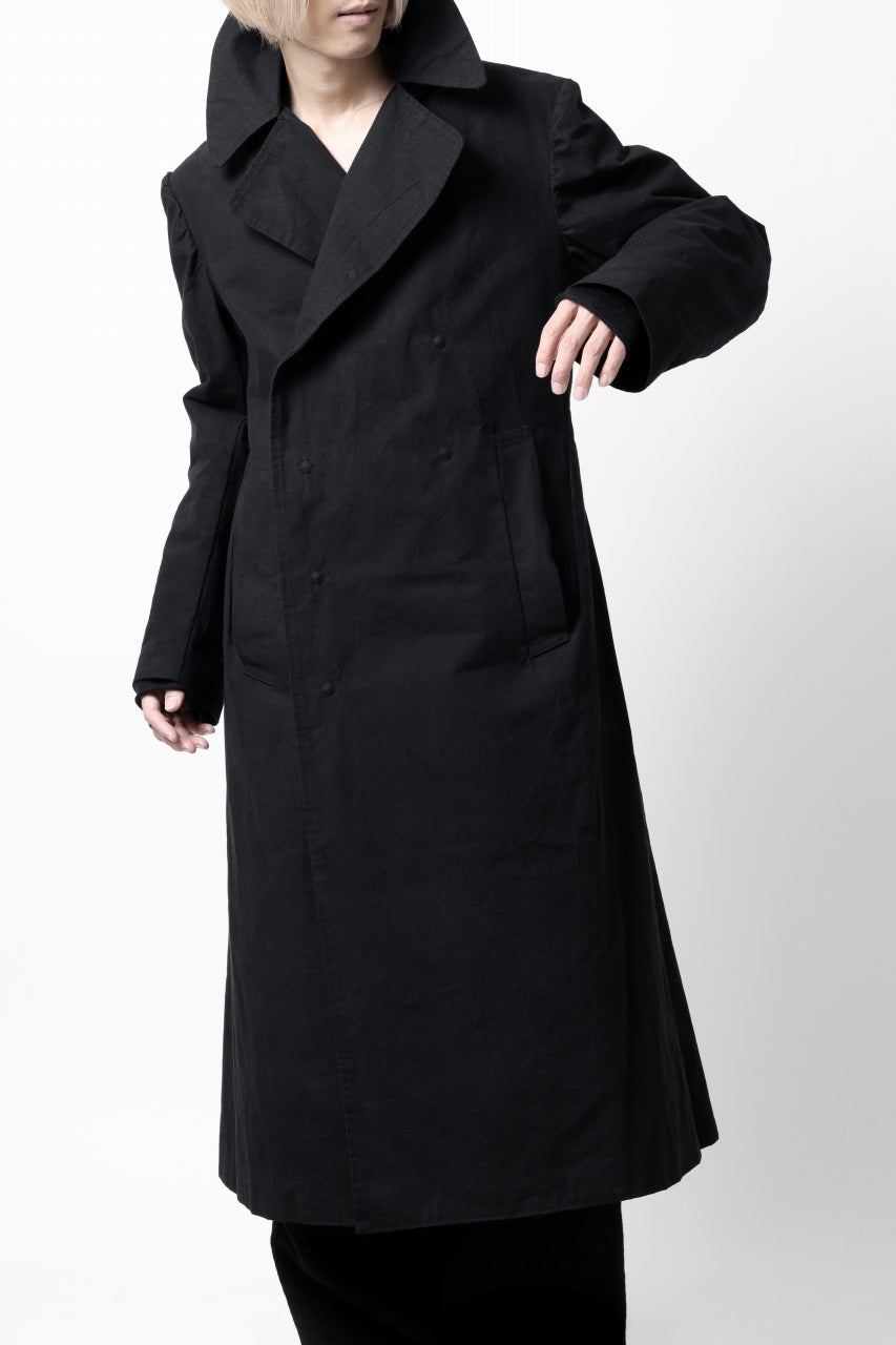 画像をギャラリービューアに読み込む, ierib exclusive military coat / boiled waxy cotton (BLACK)