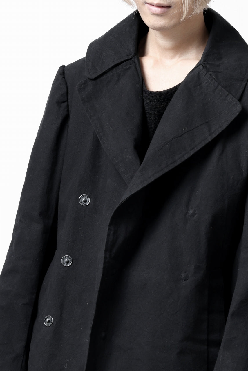 画像をギャラリービューアに読み込む, ierib exclusive military coat / boiled waxy cotton (BLACK)