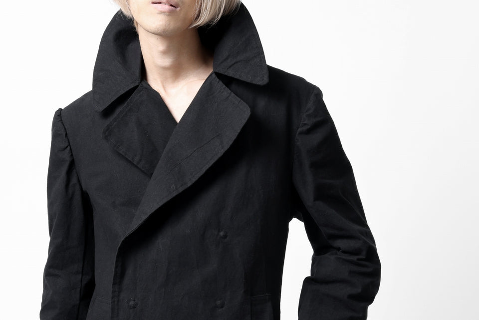 画像をギャラリービューアに読み込む, ierib exclusive military coat / boiled waxy cotton (BLACK)
