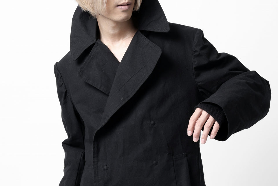 画像をギャラリービューアに読み込む, ierib exclusive military coat / boiled waxy cotton (BLACK)