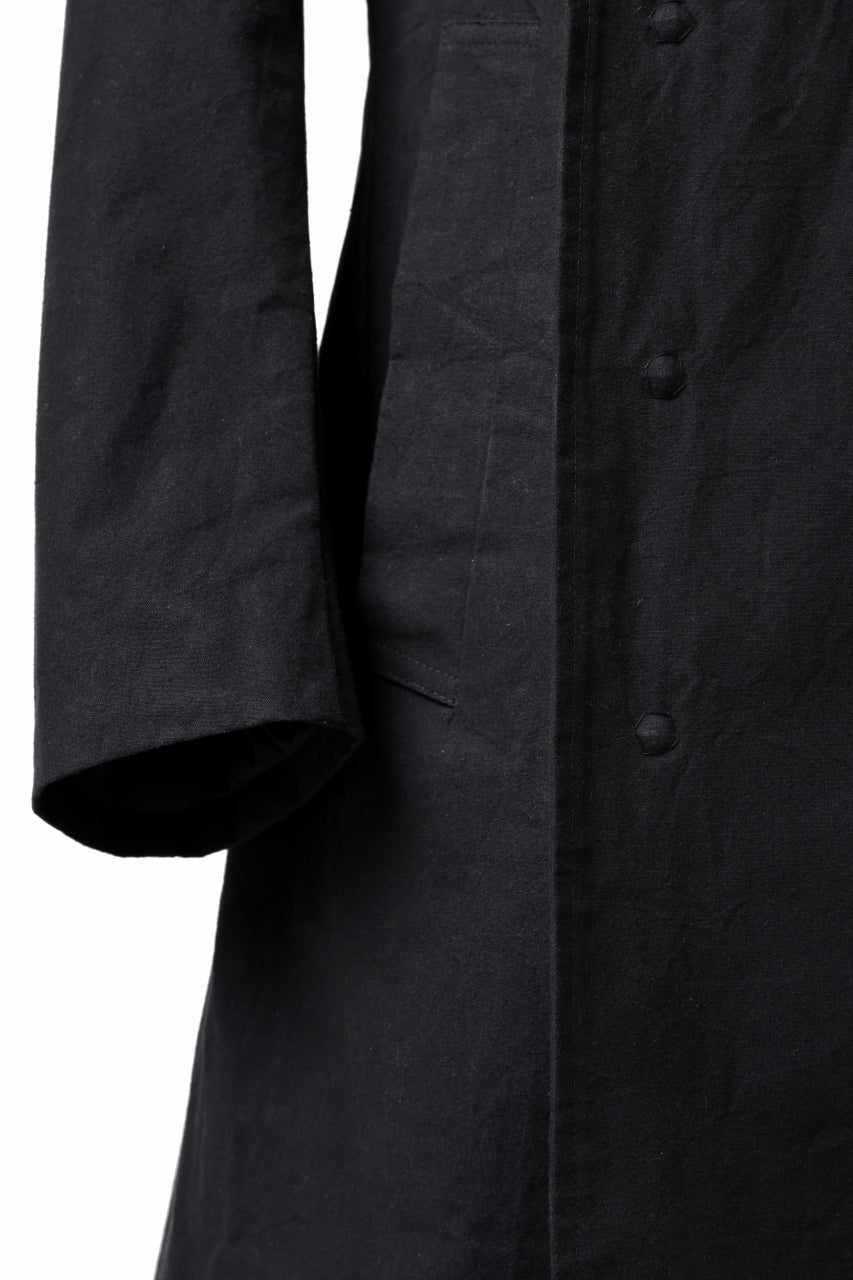 画像をギャラリービューアに読み込む, ierib exclusive military coat / boiled waxy cotton (BLACK)