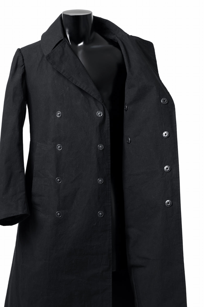 画像をギャラリービューアに読み込む, ierib exclusive military coat / boiled waxy cotton (BLACK)