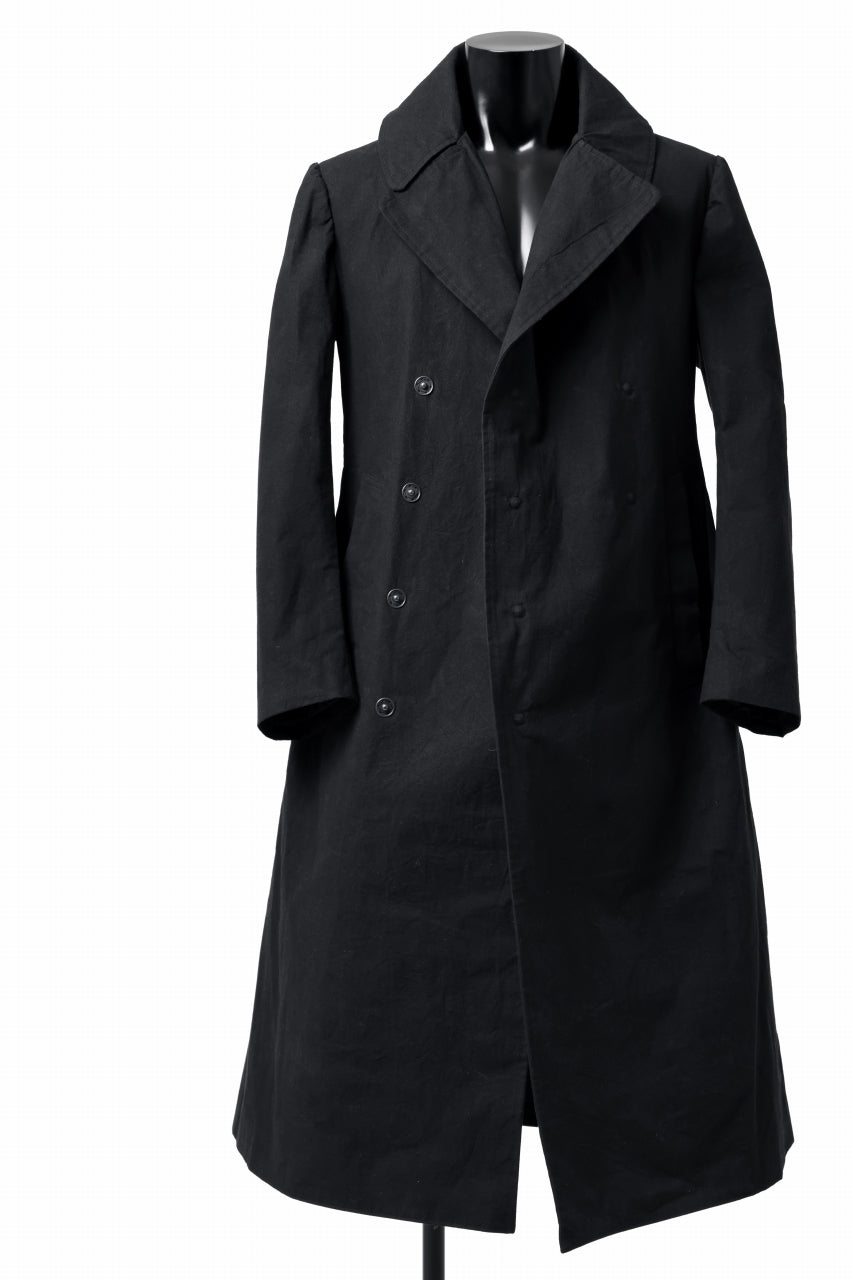 画像をギャラリービューアに読み込む, ierib exclusive military coat / boiled waxy cotton (BLACK)